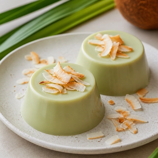Pandan Coconut Panna Cotta