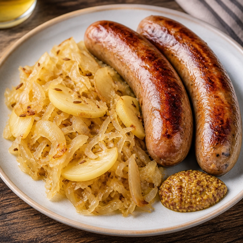 Bratwurst mit Sauerkraut