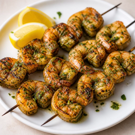Brochettes de Crevettes à la Chermoula