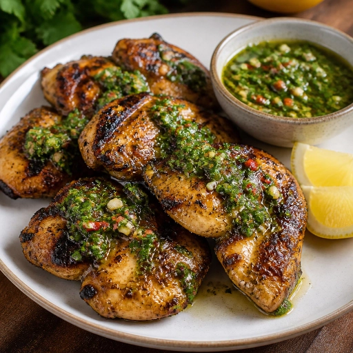 Frango na Churrasqueira com Molho Verde