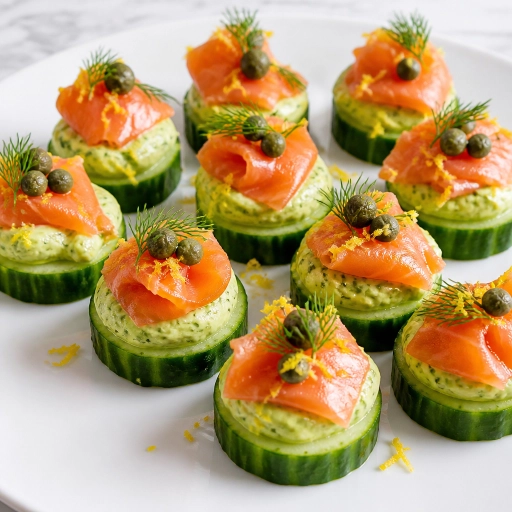 Smoked Salmon Cucumber Rounds
