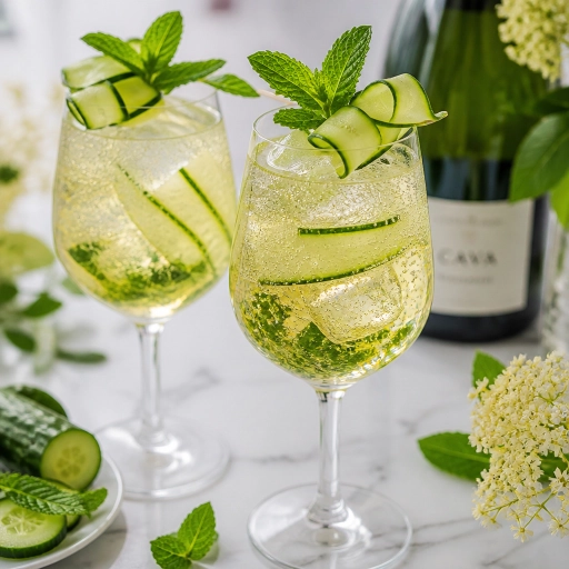 Cava con Flor de Sauco y Pepino