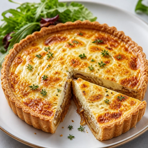 Tarte au Chevre et Oignons Caramelises