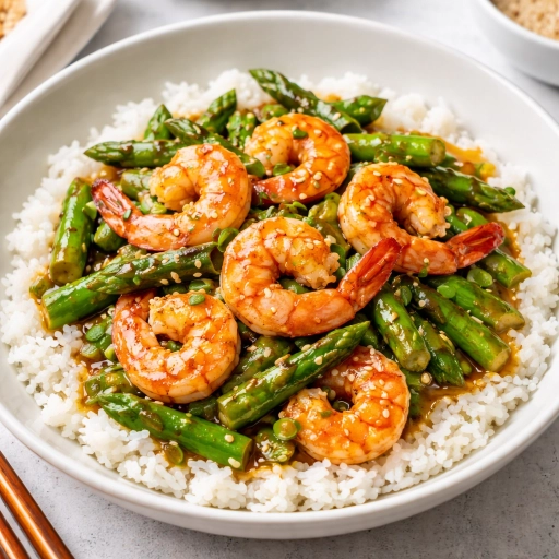 Honey Garlic Shrimp and Asparagus Stir-Fry