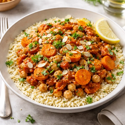 Lablabi-inspired Chickpea and Carrot Stew with Couscous