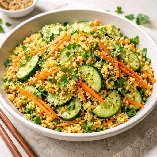 Couscous Salad with Sesame and Cucumber