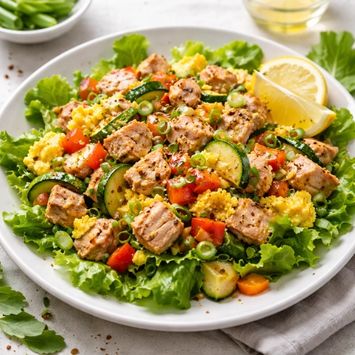 Warm Tuna Vegetable Salad with Egg