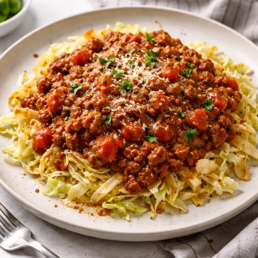 Bolognese on Fried Cabbage