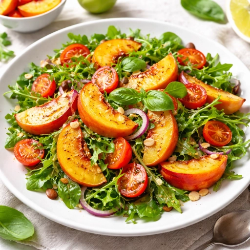 Simple Fresh Peach Salad