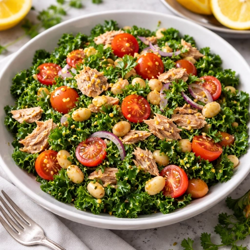 Kale Salad with Tuna and White Beans