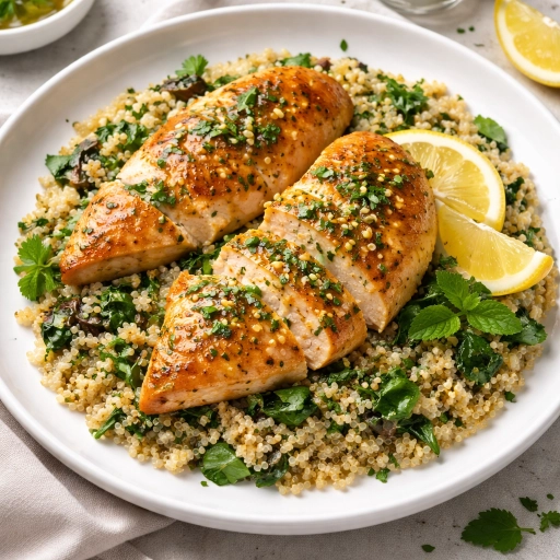 Lemon Chicken with Herbed Quinoa