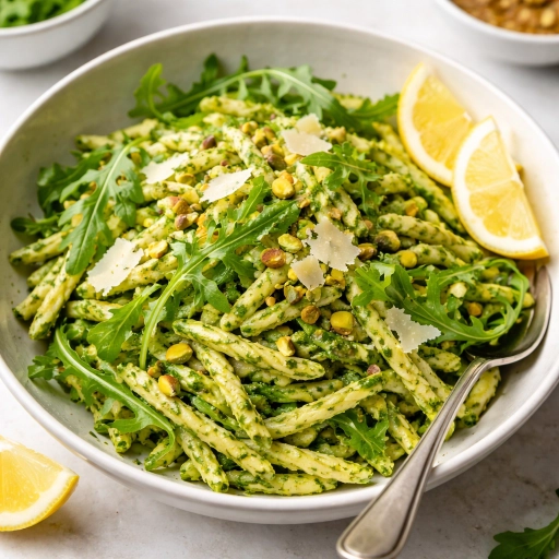 Trofie al Pesto di Rucola e Pistacchi
