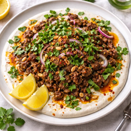 Ottolenghi-Style Spiced Beef with Tahini Yogurt and Herbs