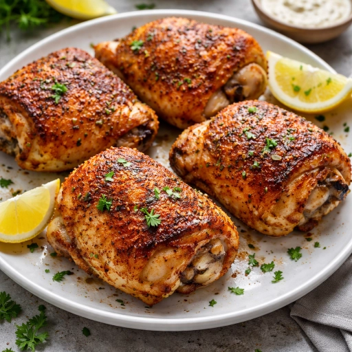 Crispy air-fryer chicken thighs