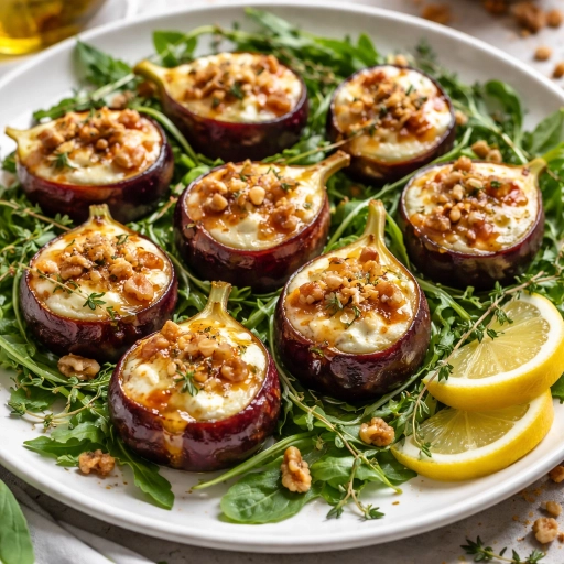 Baked Figs with Tahini Cream