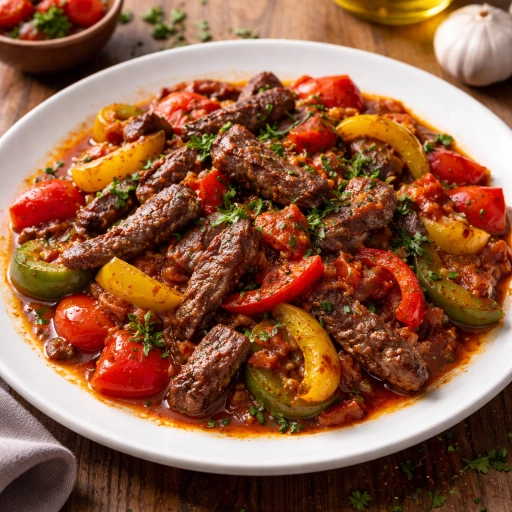 Beef with Peppers and Tomatoes
