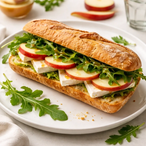 Baguette au Brie, Pomme et Roquette