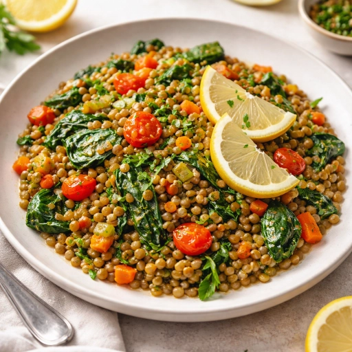 Lentil Skillet with Lemon and Spinach