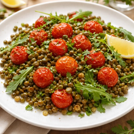 Warm Lentil Salad with Roasted Tomatoes