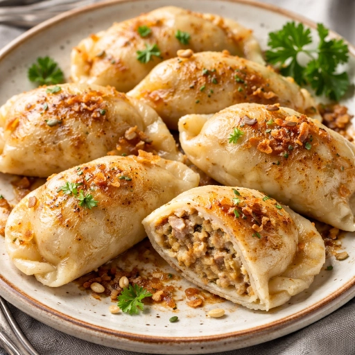 Pierogi z Wieprzowiną i Kapustą