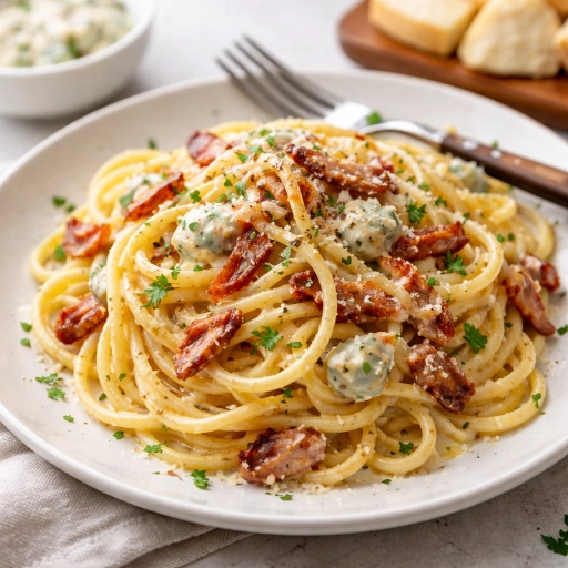 Spaghetti Carbonara with Gorgonzola