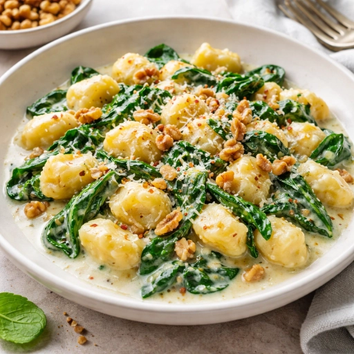 Gnocchi with Gorgonzola and Spinach
