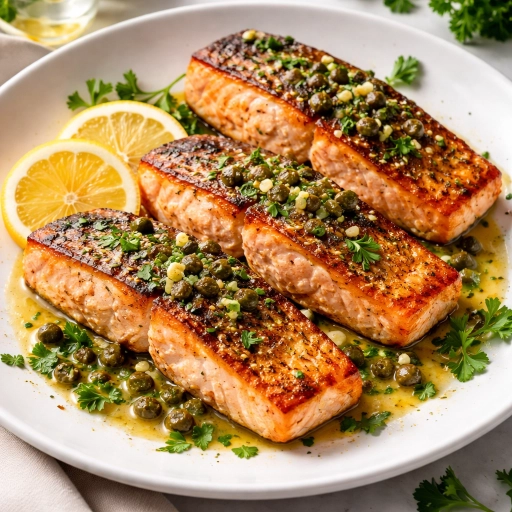 Crispy-Skinned Salmon with Lemon and Capers