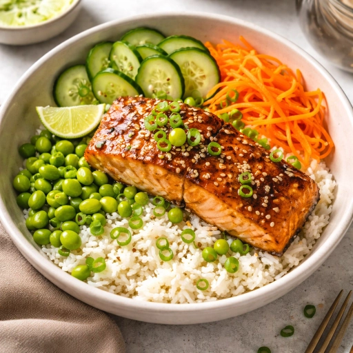 Miso-Glazed Salmon Rice Bowls