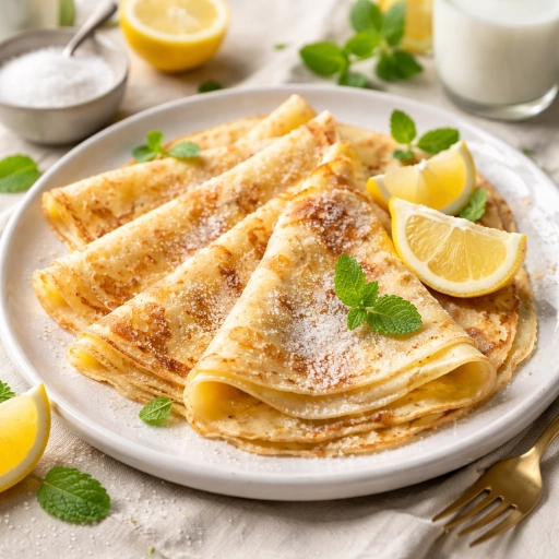 Crêpes with Lemon Sugar