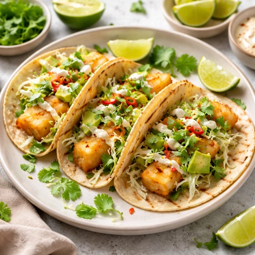 Fish Tacos with Lime Slaw