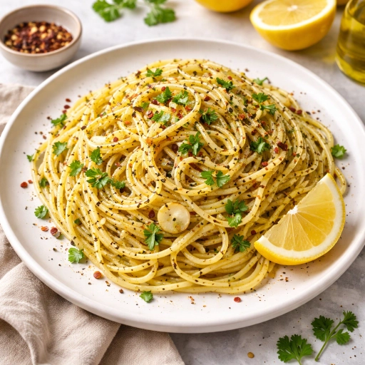 Lemony Spaghetti Aglio e Olio