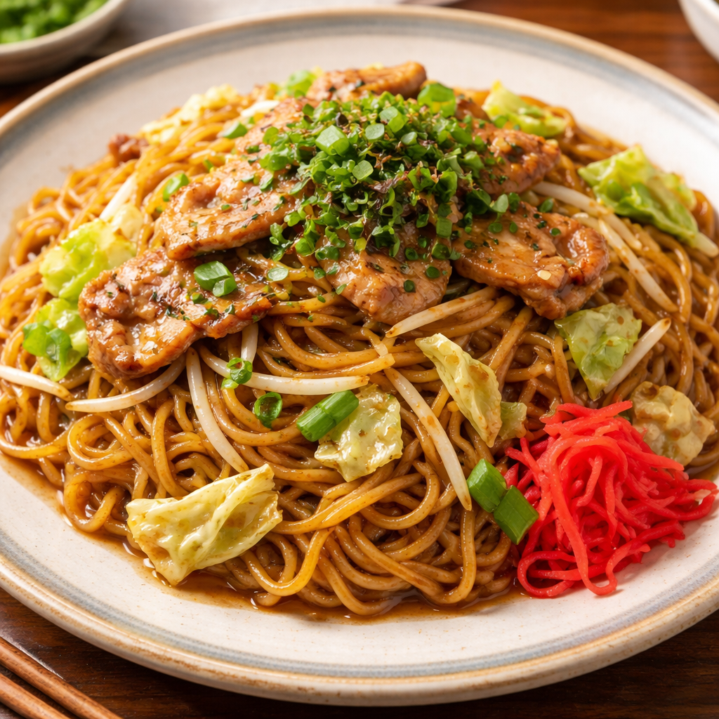 Einfache Hiroshima-Stil Yakisoba