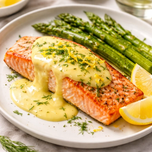 Salmon with Quick Blender Hollandaise