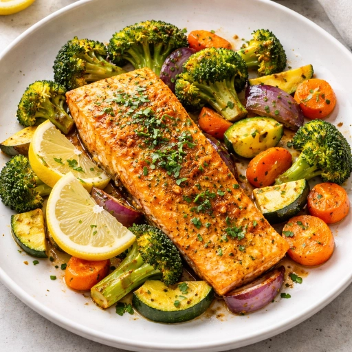 Lachs mit Kurkuma und Ingwer vom Blech