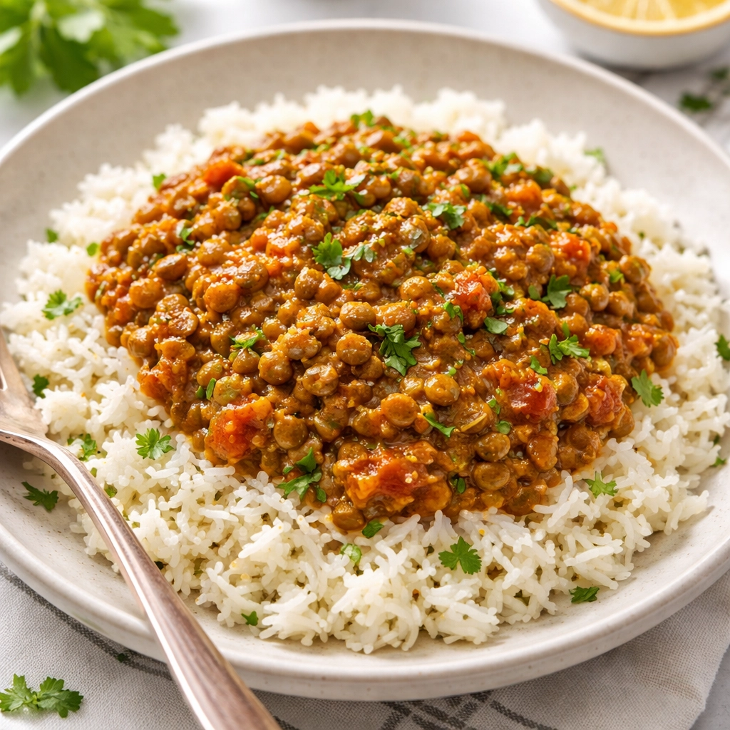 Creamy Spiced Lentils with Basmati Rice