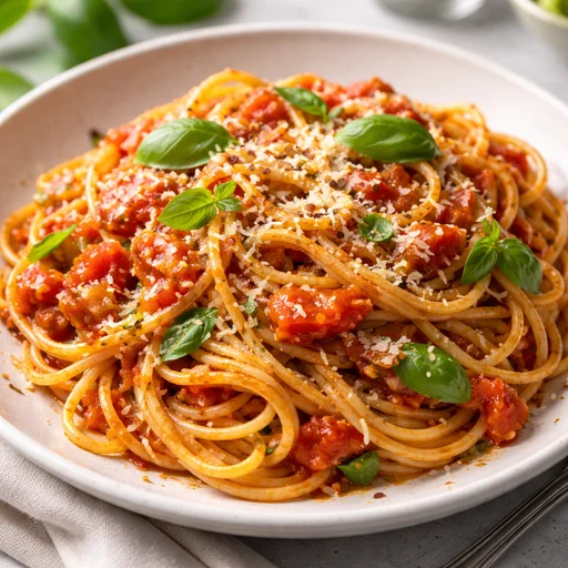 Tomato Basil Skillet Spaghetti