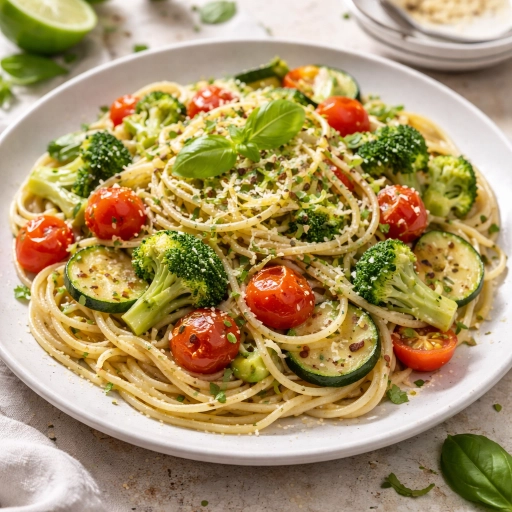 Lemon and Lime Pasta with Summer Vegetables