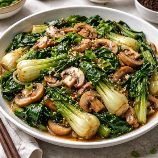 Ginger Bok Choy and Mushroom Stir-Fry