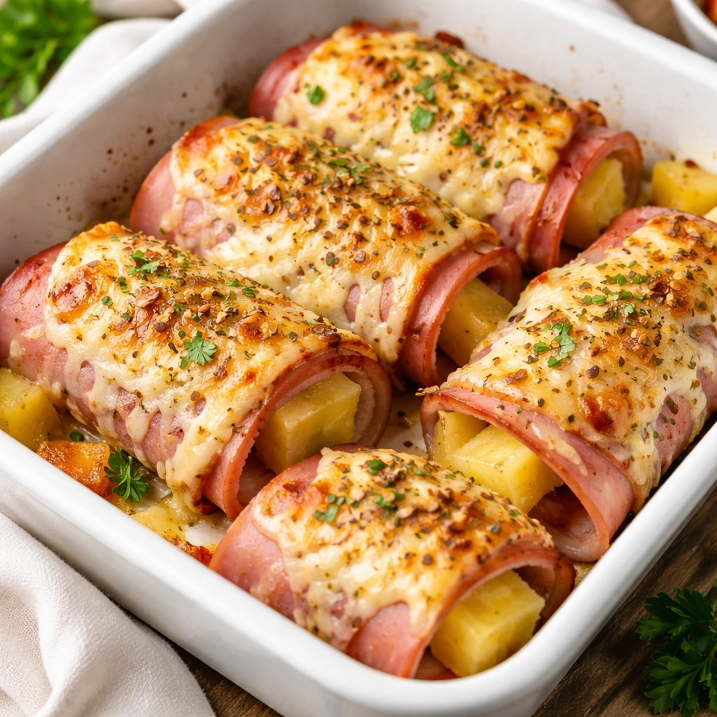 Low-Carb Hawaii Ham Rolls from the Oven
