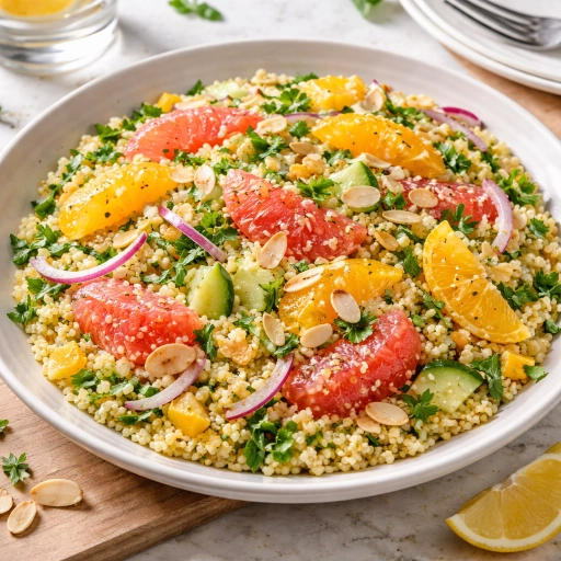 Salade de couscous aux agrumes et herbes