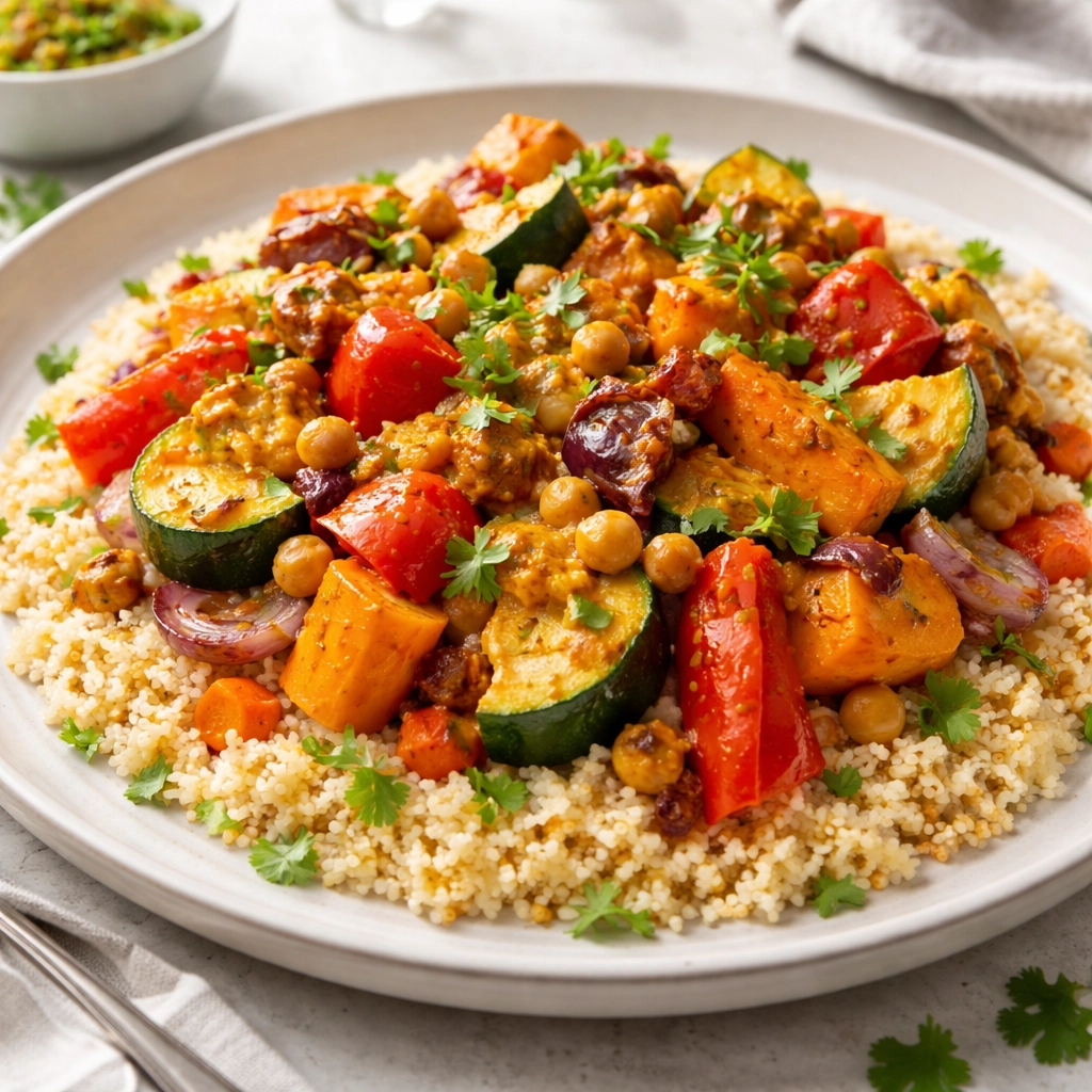 Couscous Tfaya with Seven Vegetables