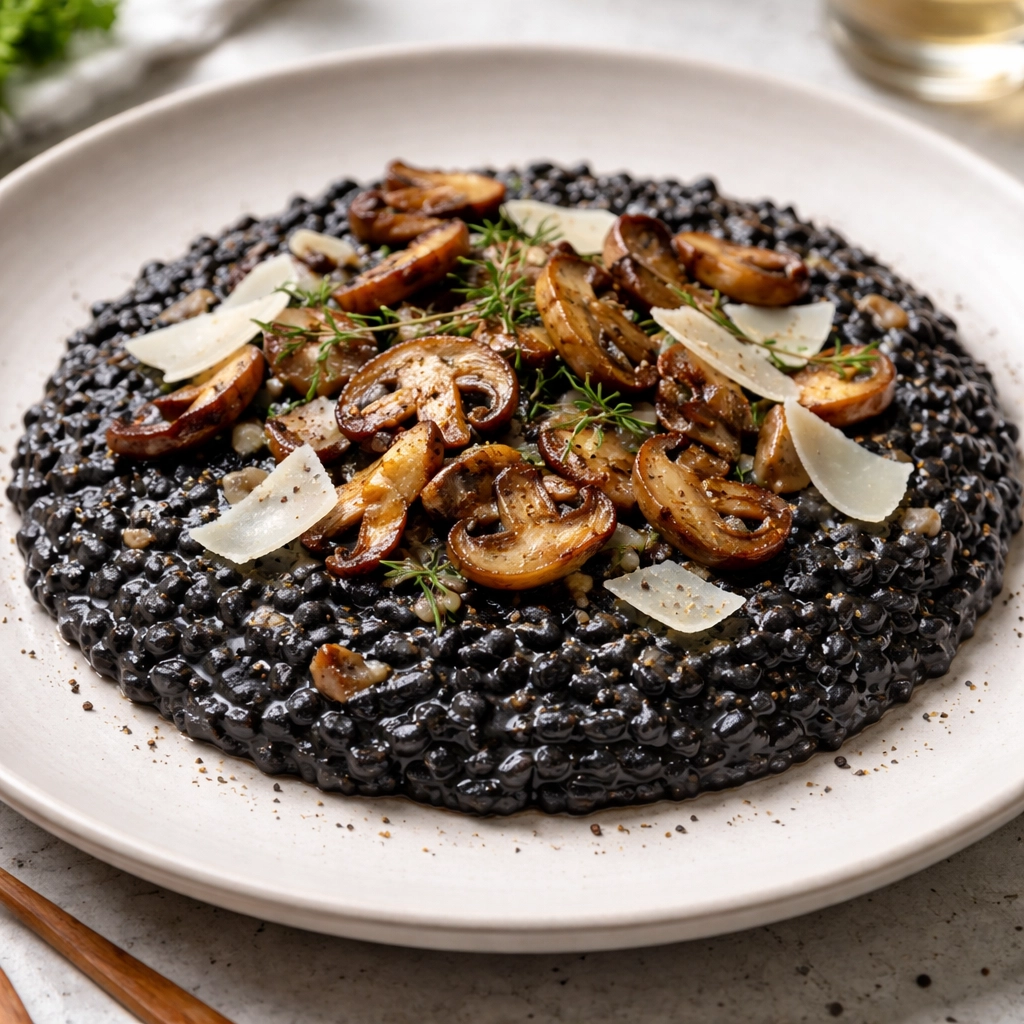 Risotto Nero ai Funghi