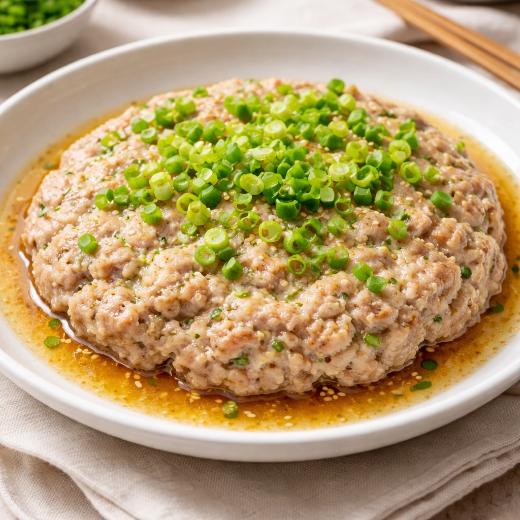 Steamed Minced Pork Patty with Ginger