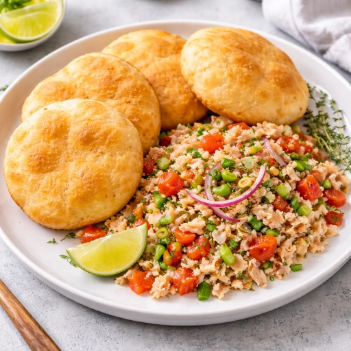 Bakes with Saltfish Buljol