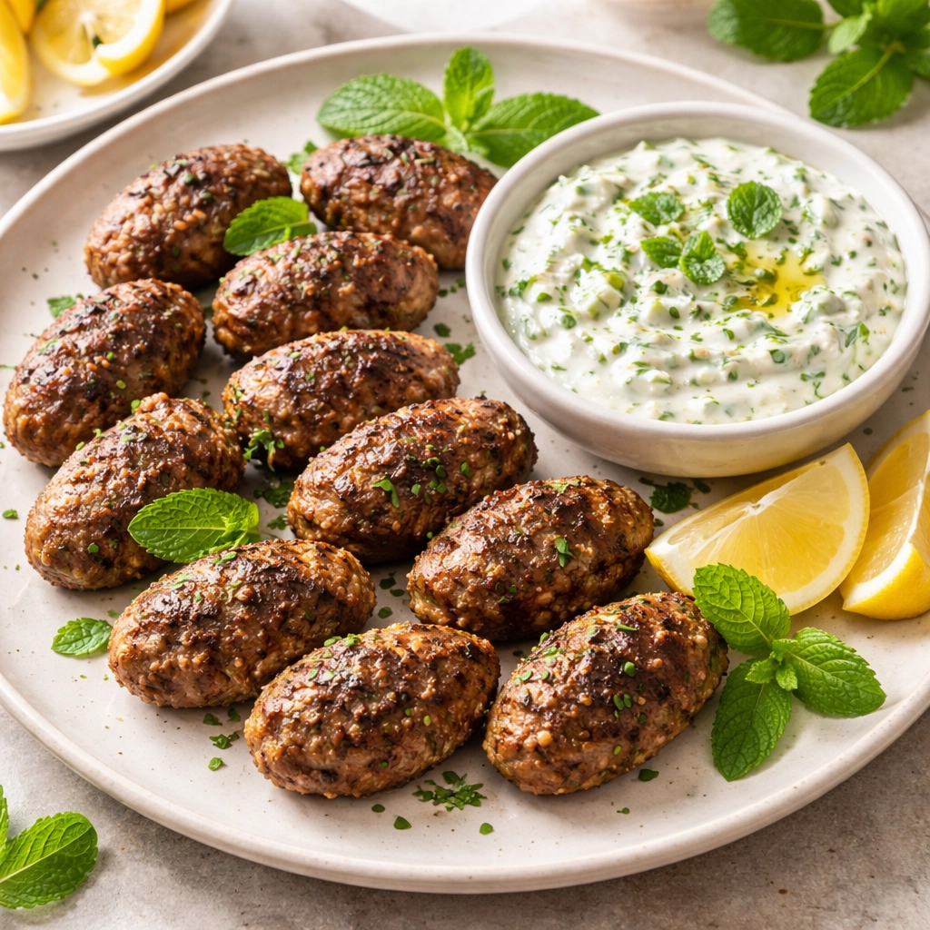 Kofte Lokmalari with Tzatziki